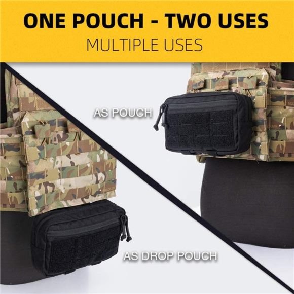 MOLLE Pouch Admin Dump Tactical Pouches Sub Abdominal Drop Carrying Kit EDC Bag - Picture 3 of 6